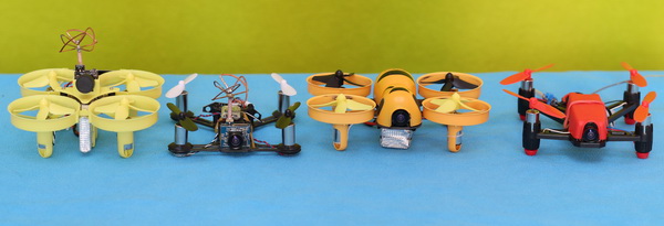 My micro FPV quadcopter squad