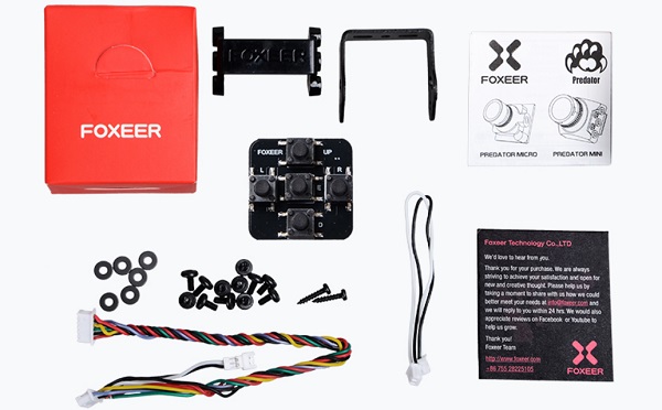 Foxeer Predator V2 Standard accessories