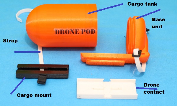 Drone Pod Cargo system review: Parts details