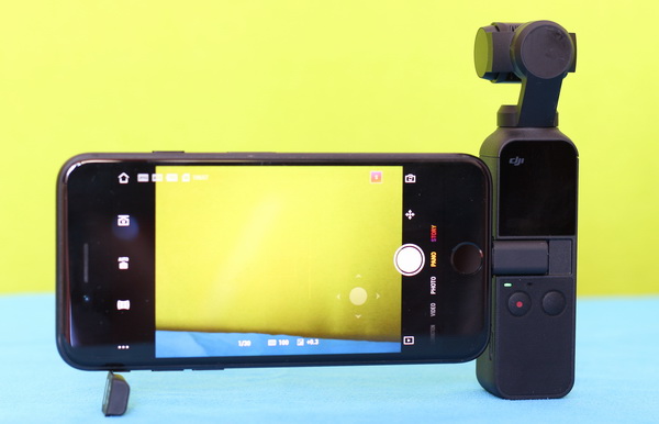 DJI Osmo Pocket Review: Phone attached