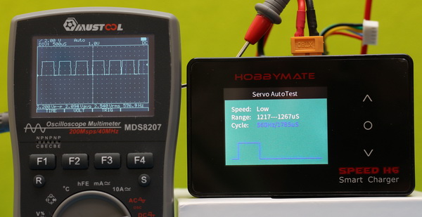 Servo tester feature of HOBBYMATE Speed H6 