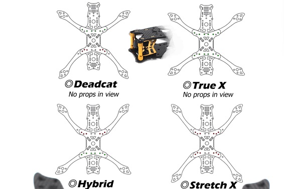 Frame shapes (Deadcat, TrueX, Hybrid and StretchX)