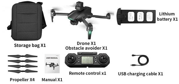 Included accessories with XMRC M10 drone