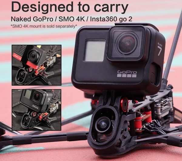 camera options GoPro/Smo 4K/Insta360 GO2