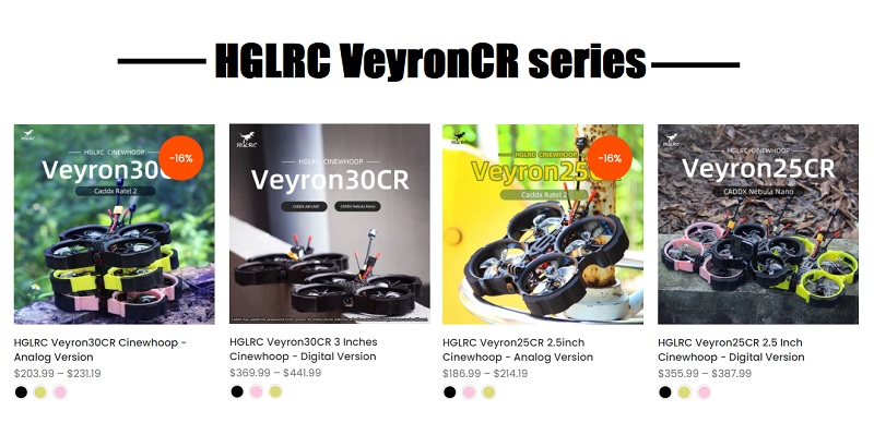 VeyronCR series comparison