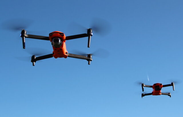 Autel Lite Plus and Nano Plus side by side in the air