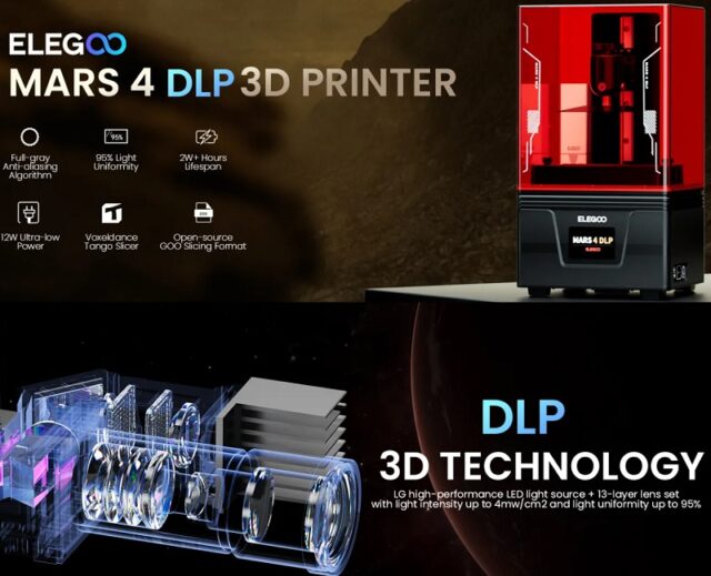 ELEGOO's new Mars 4 DLP 3D Printer DIYers on a budget First