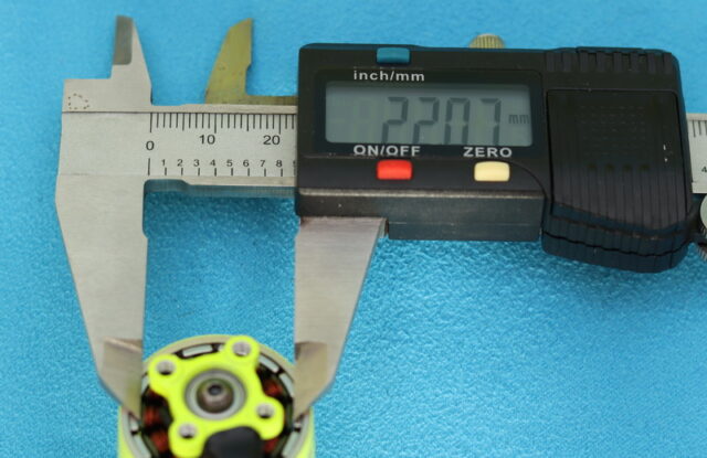 Stator size measured with micrometer