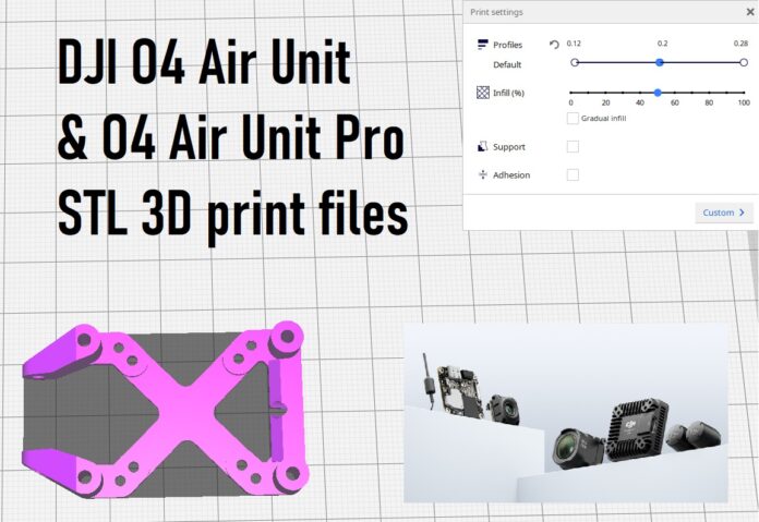 DJI O4 Air Unit STL files